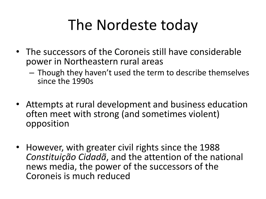 the nordeste today 1