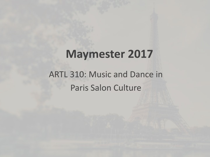 maymester 2017