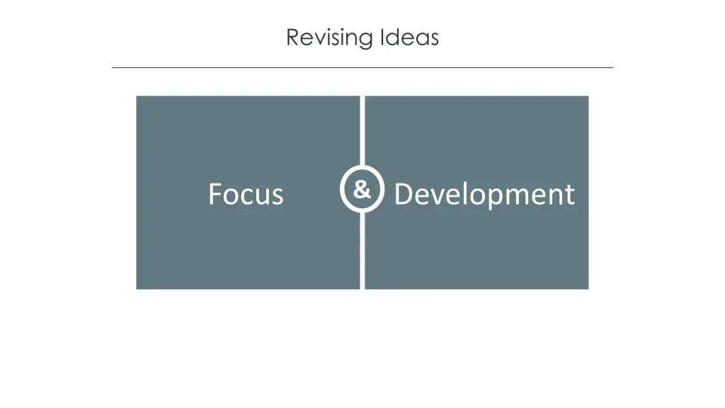 revising ideas