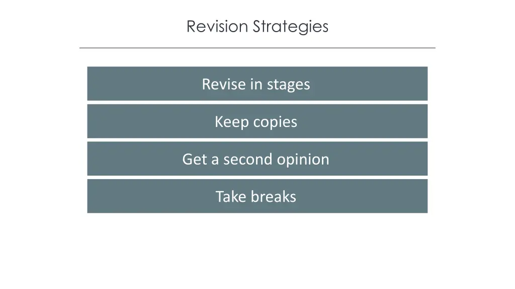 revision strategies