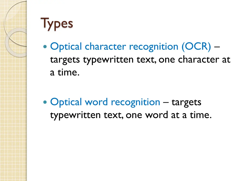types 1