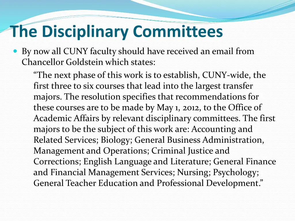 the disciplinary committees