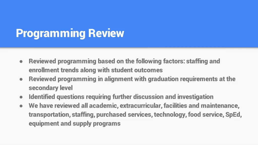 programming review