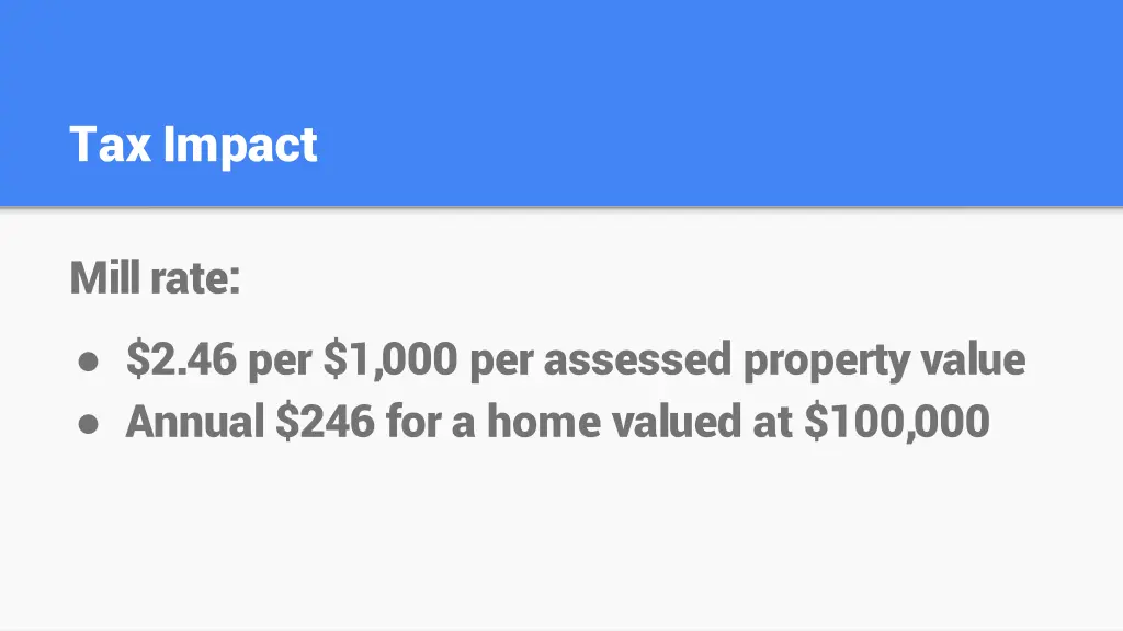 tax impact