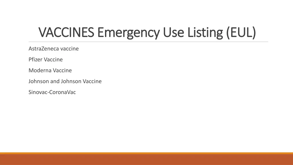 vaccines emergency use listing eul vaccines