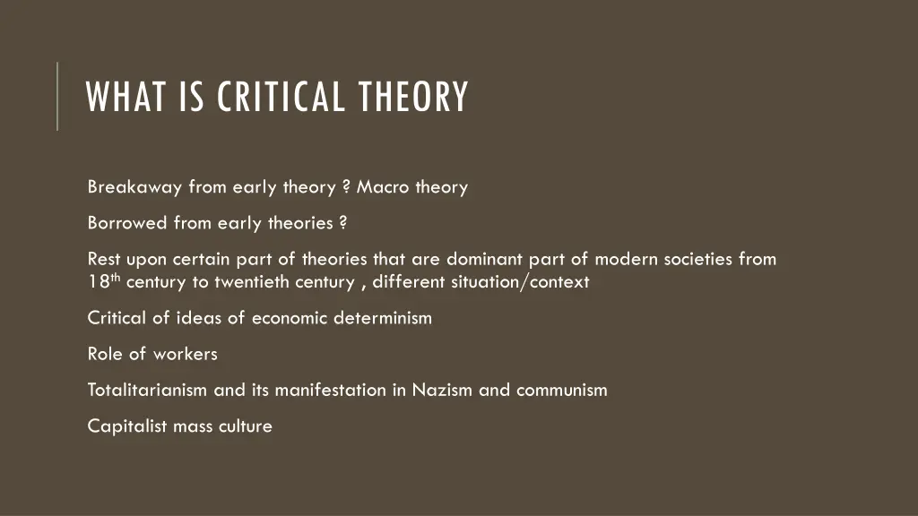 what is critical theory