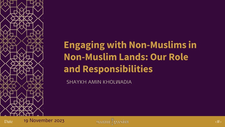 engagingwith non muslimsin non muslim lands