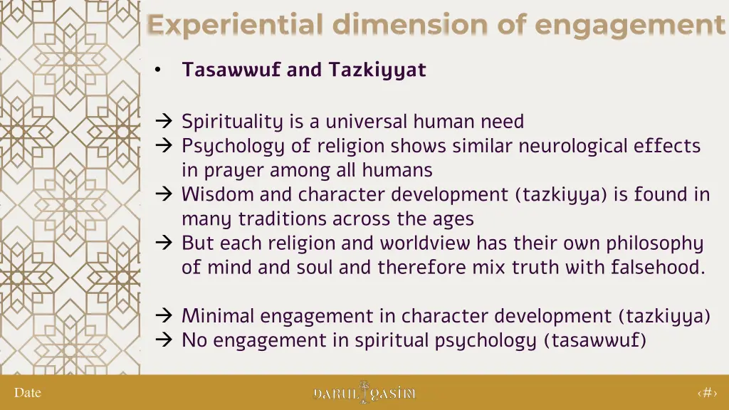 experiential dimension of engagement