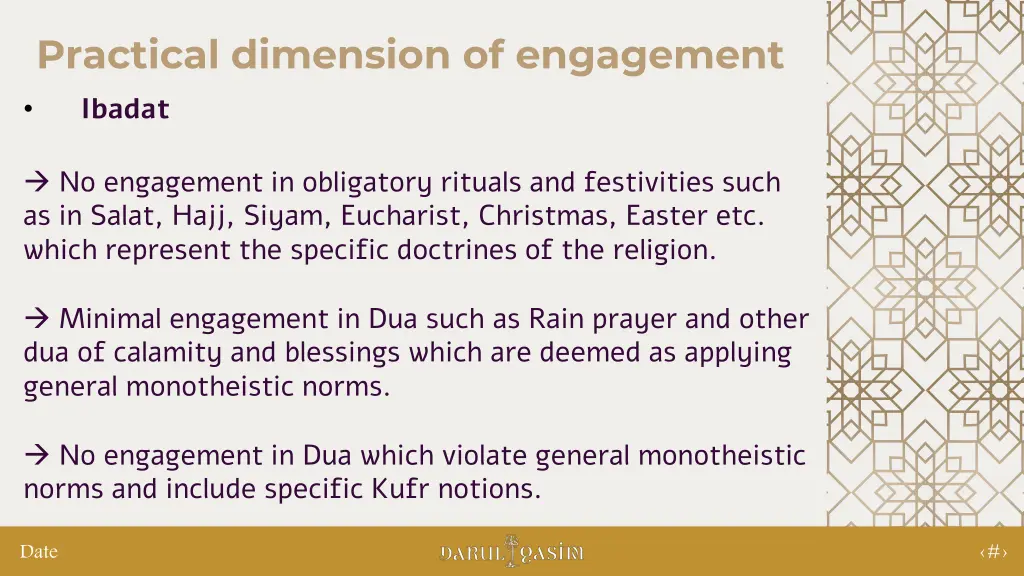 practical dimension of engagement ibadat