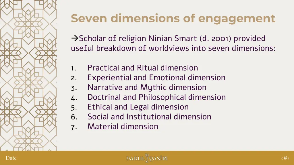 seven dimensions of engagement