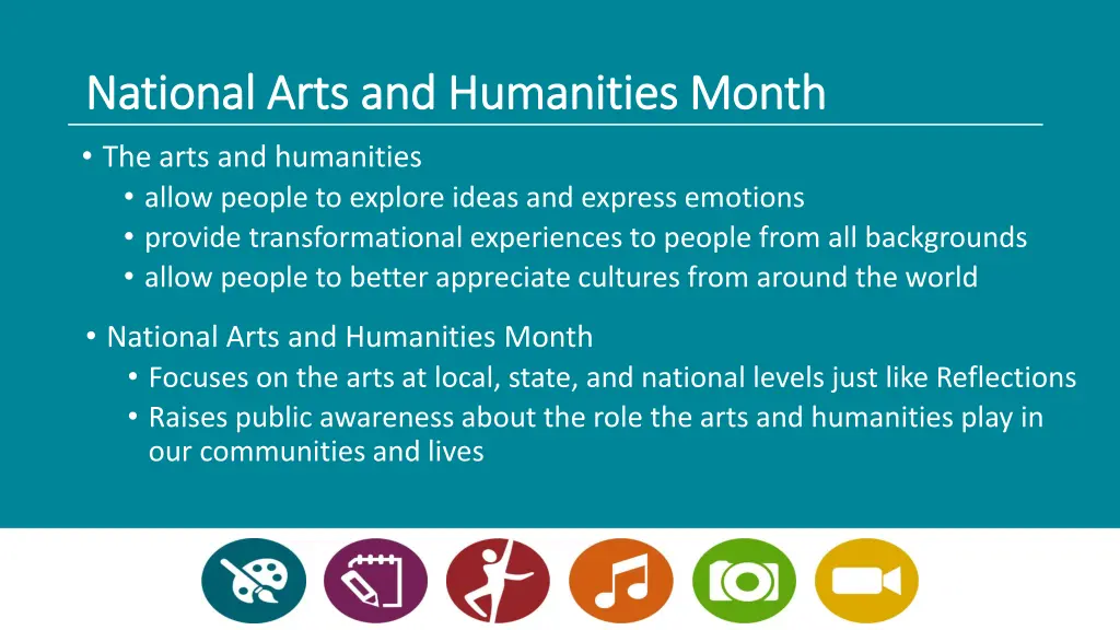 national arts and humanities month national arts