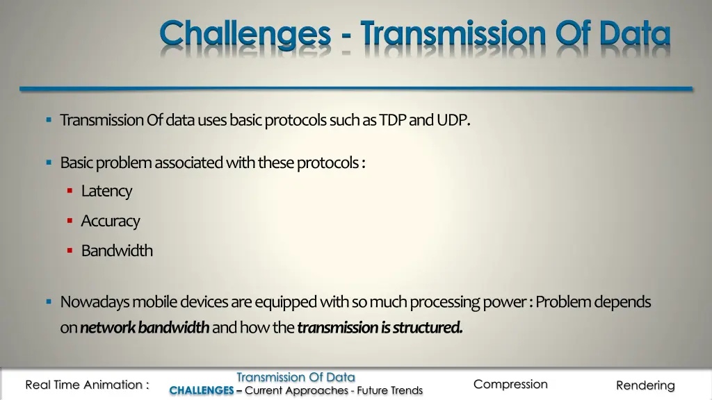 challenges transmission of data