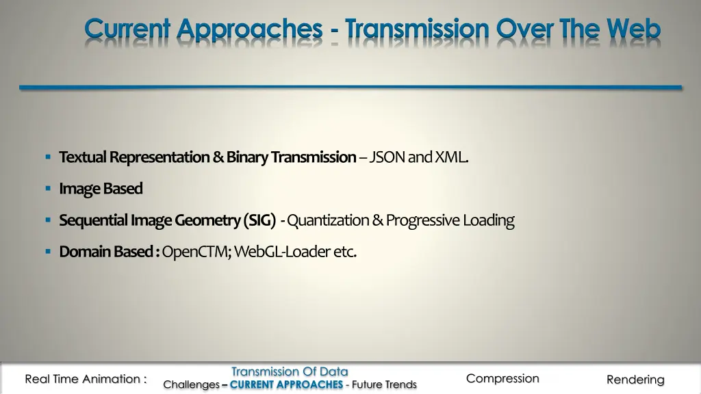 current approaches transmission over the web