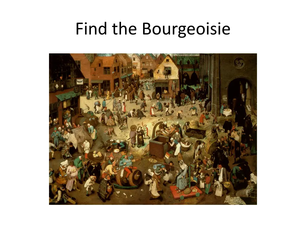 find the bourgeoisie