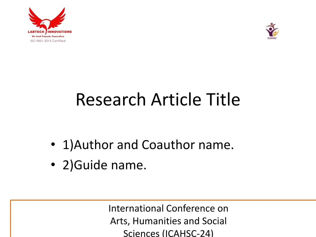 research article title