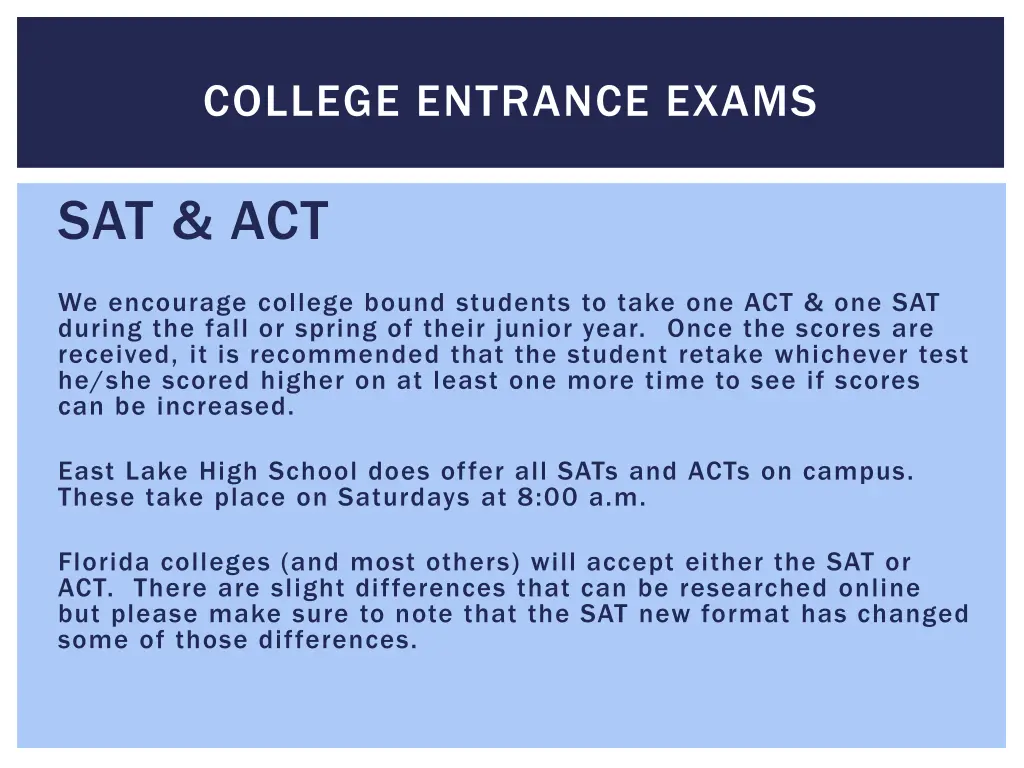 college entrance exams