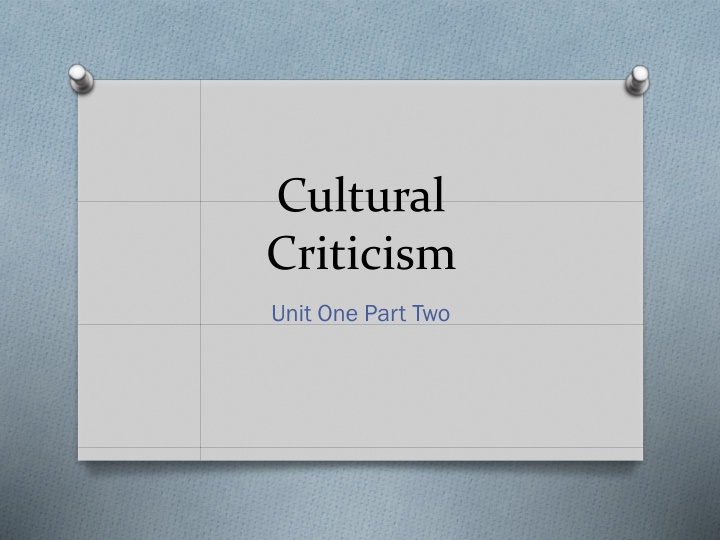 cultural criticism