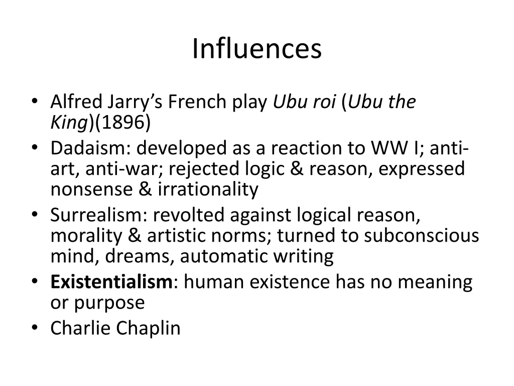 influences
