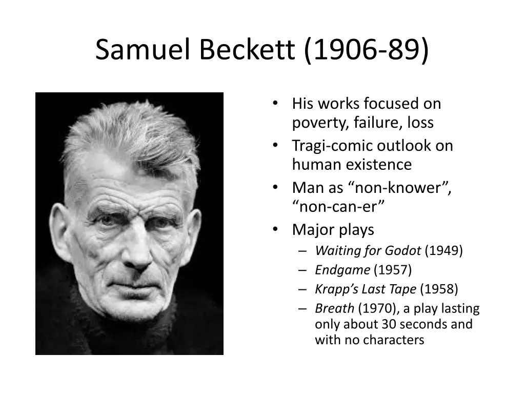 samuel beckett 1906 89