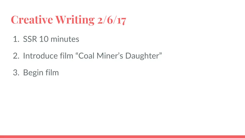 creative writing 2 6 17