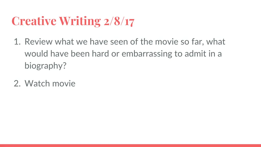 creative writing 2 8 17