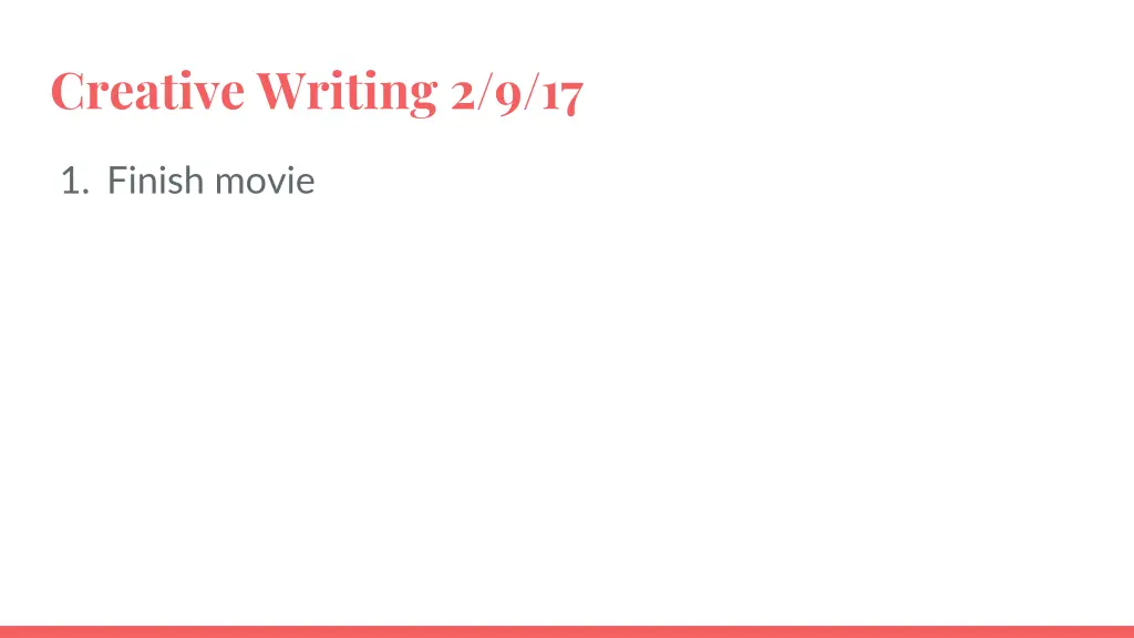 creative writing 2 9 17