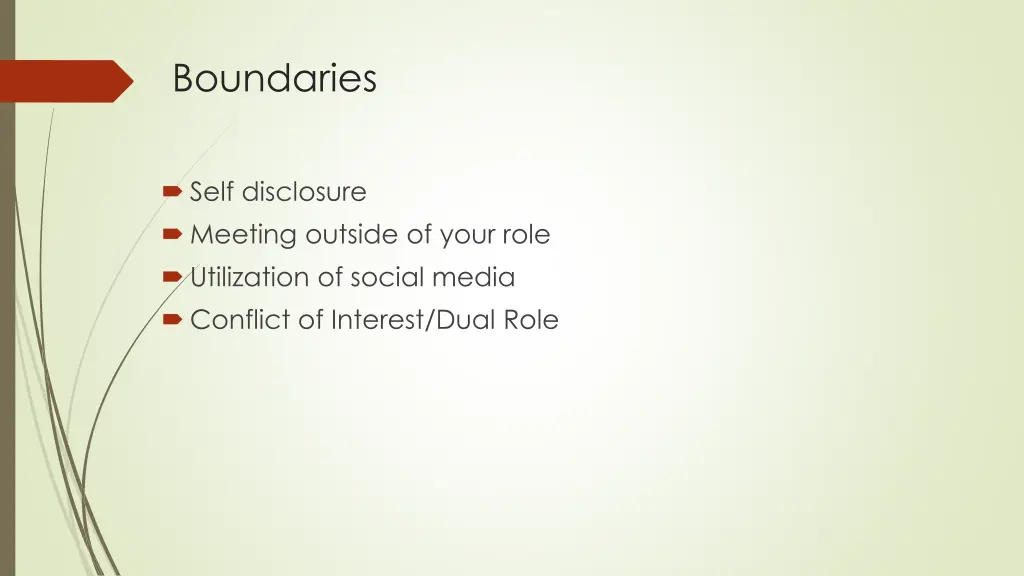 boundaries