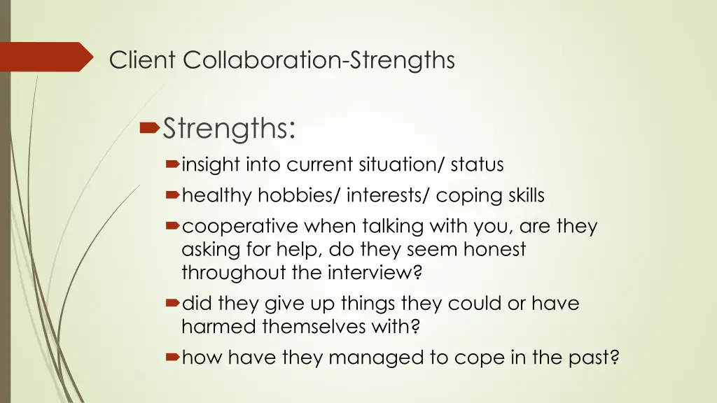 client collaboration strengths