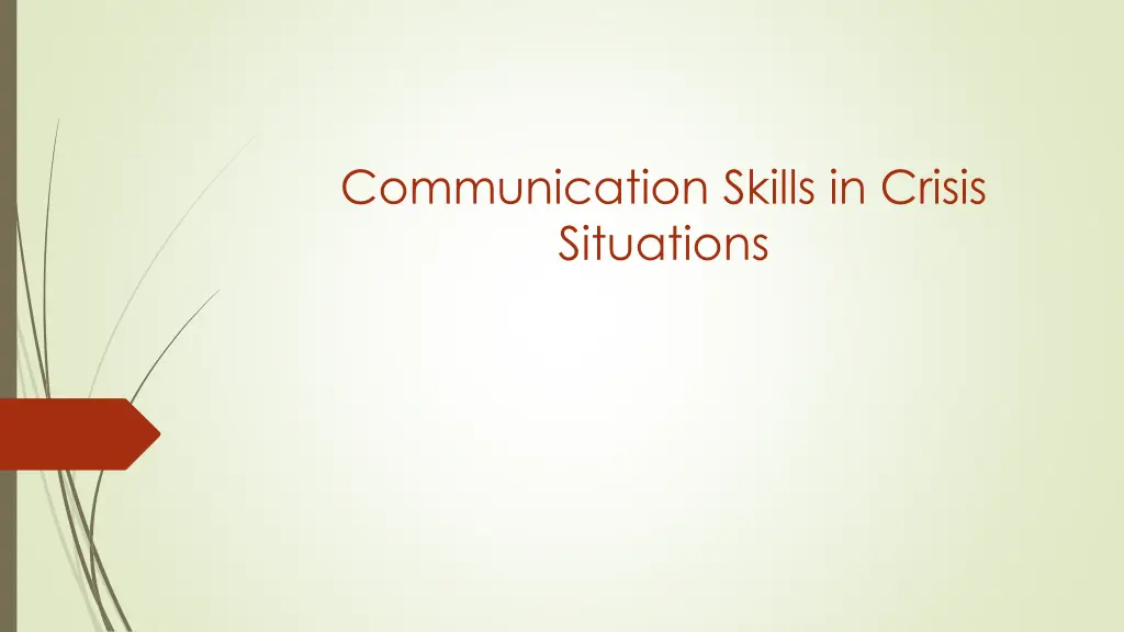 communication skills in crisis situations