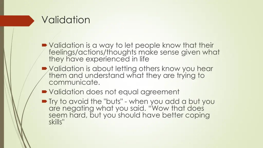 validation