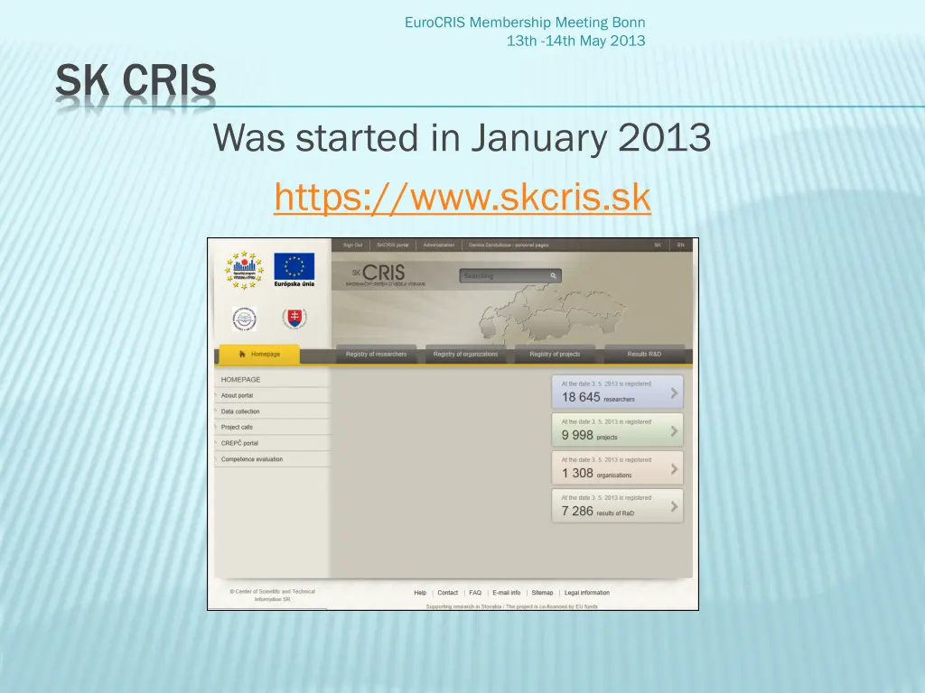 eurocris membership meeting bonn 13th 14th 2