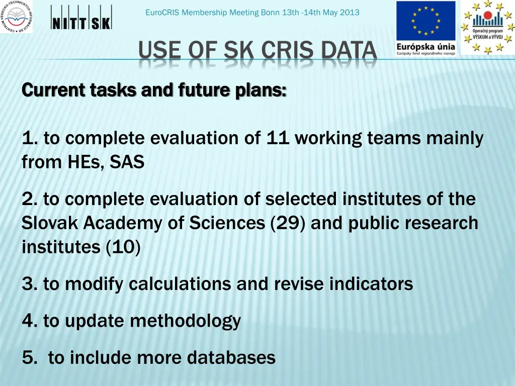 eurocris membership meeting bonn 13th 14th 23