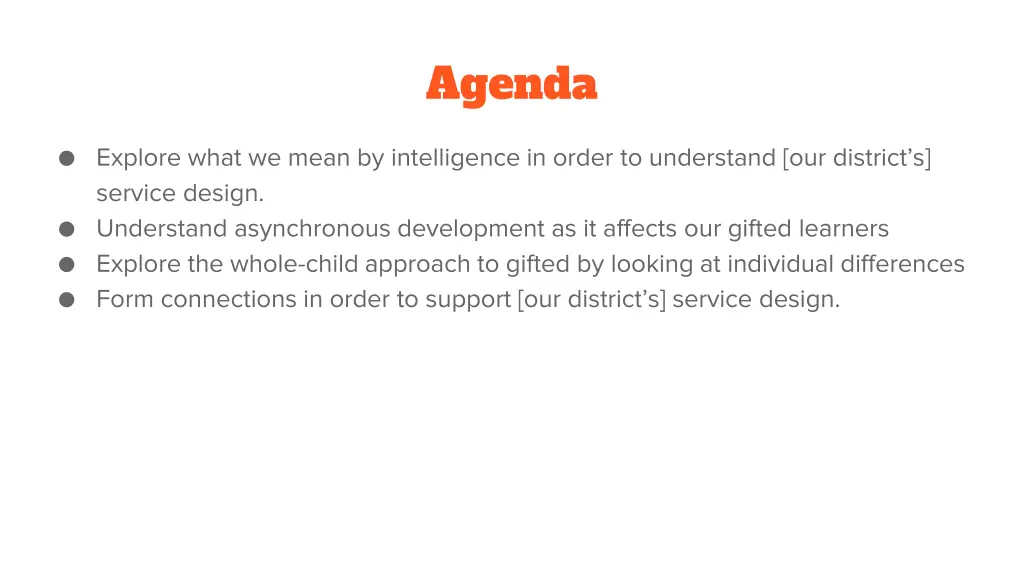 agenda
