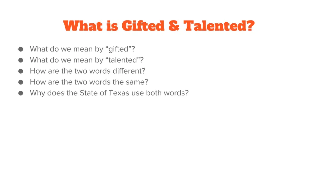 what is gifted talented