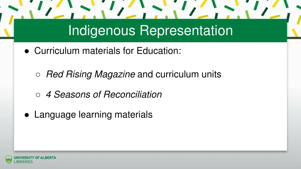 indigenous representation