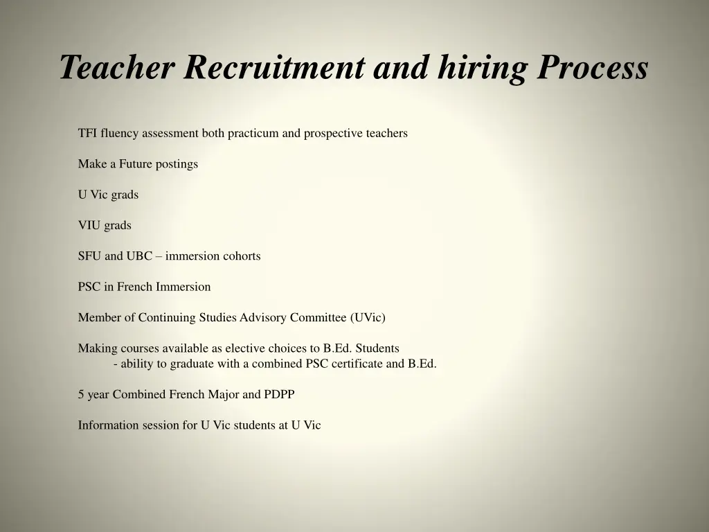 teacher recruitment and hiring process
