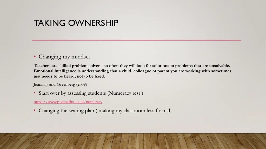 taking ownership