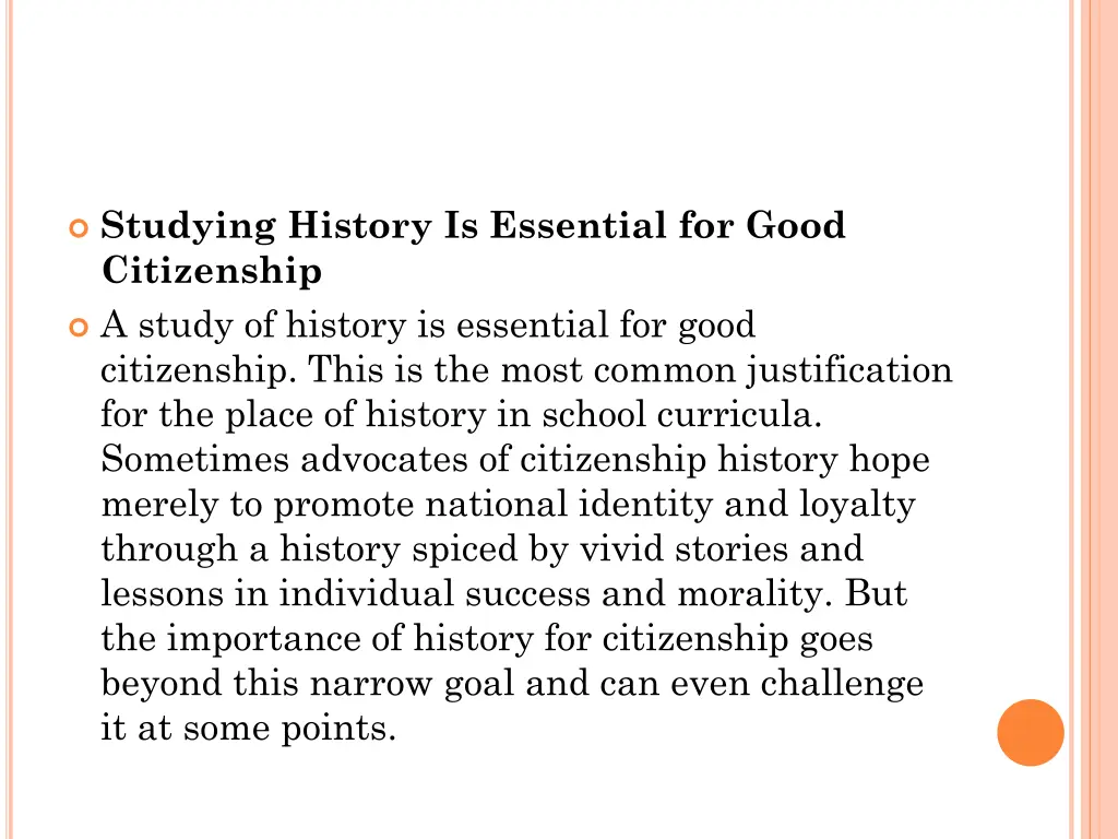studying history is essential for good