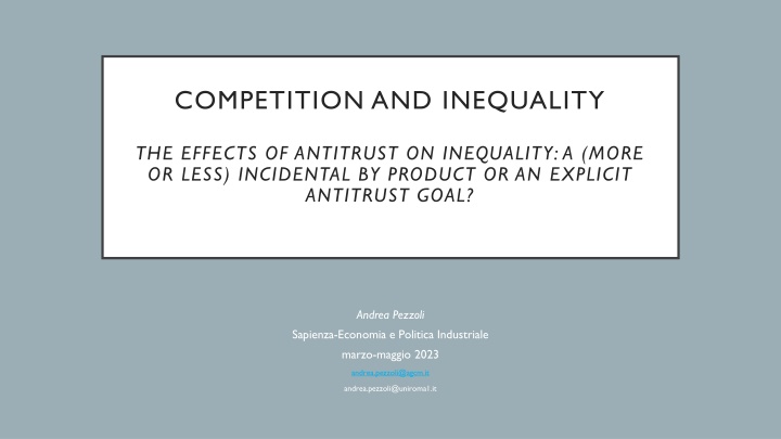 competition and inequality
