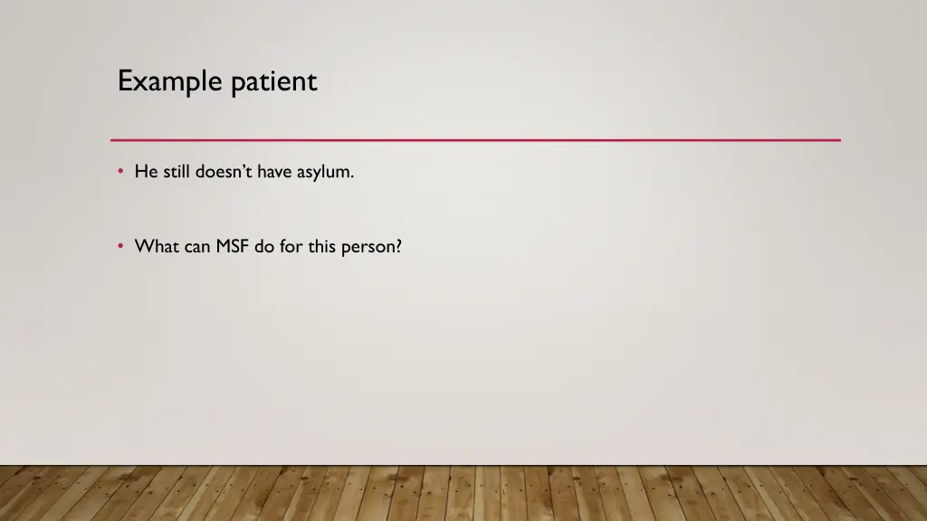 example patient 1