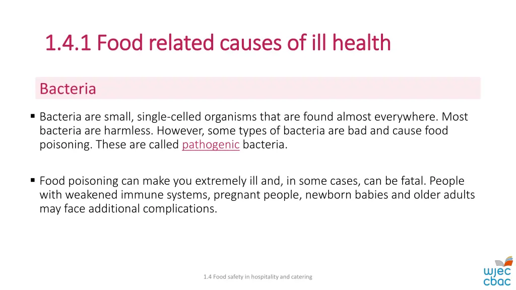 1 4 1 food related causes of ill health 1