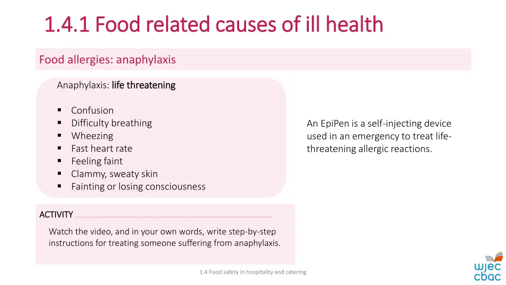 1 4 1 food related causes of ill health 14