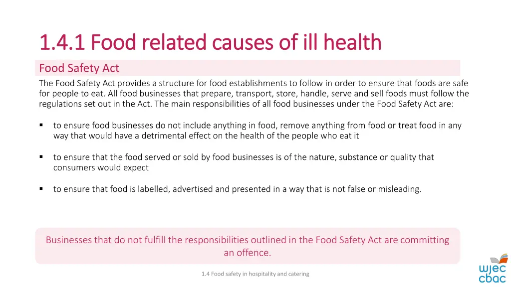 1 4 1 food related causes of ill health 18