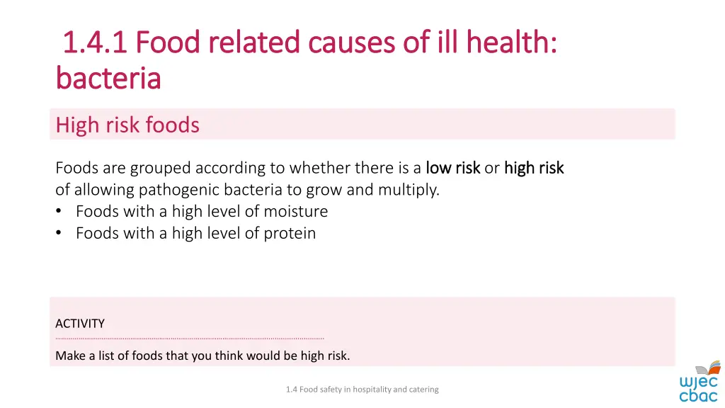 1 4 1 food related causes of ill health 4