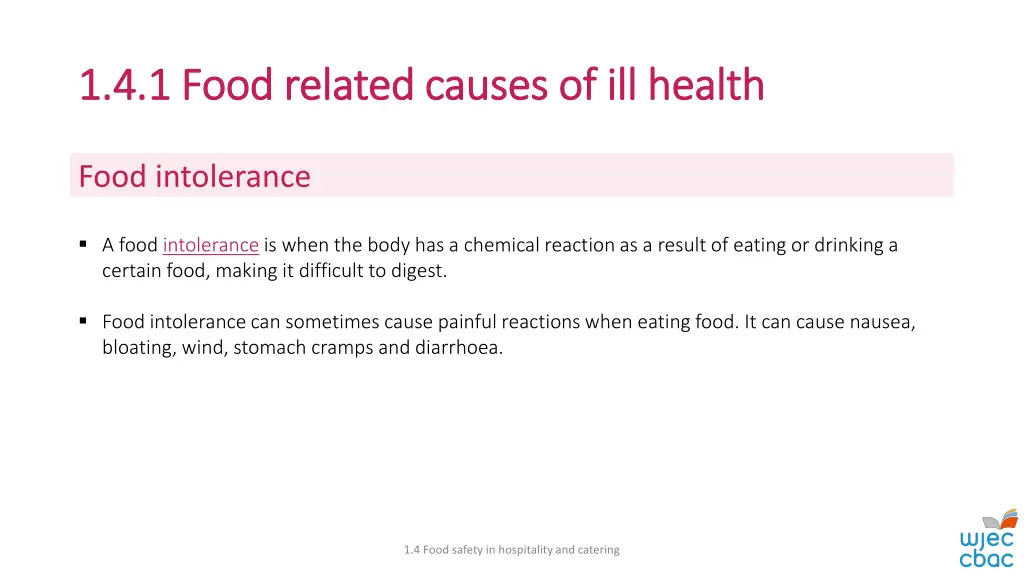 1 4 1 food related causes of ill health 9