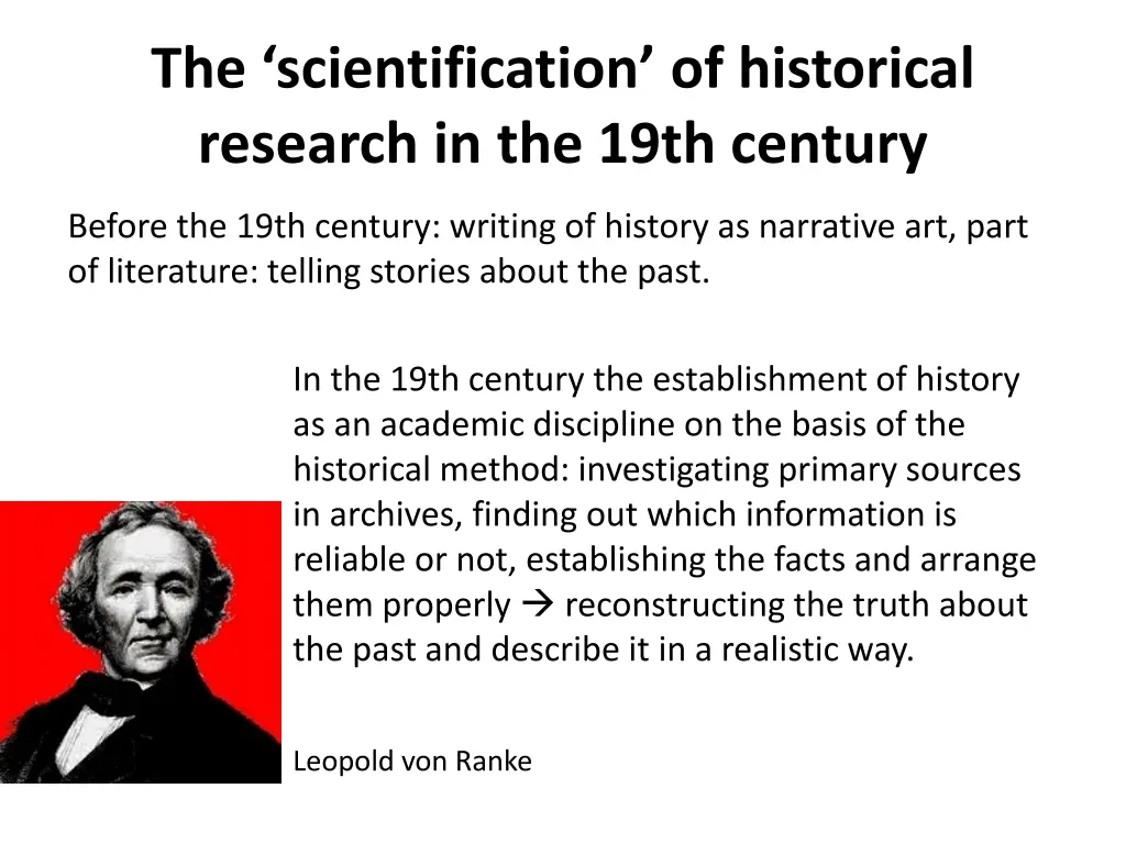 the scientification of historical research