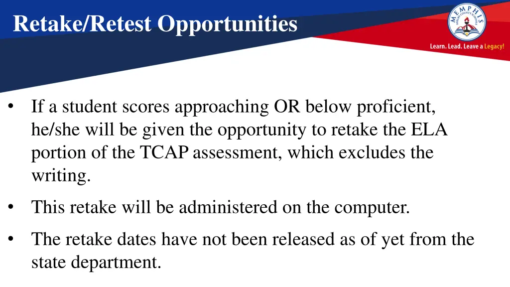 retake retest opportunities