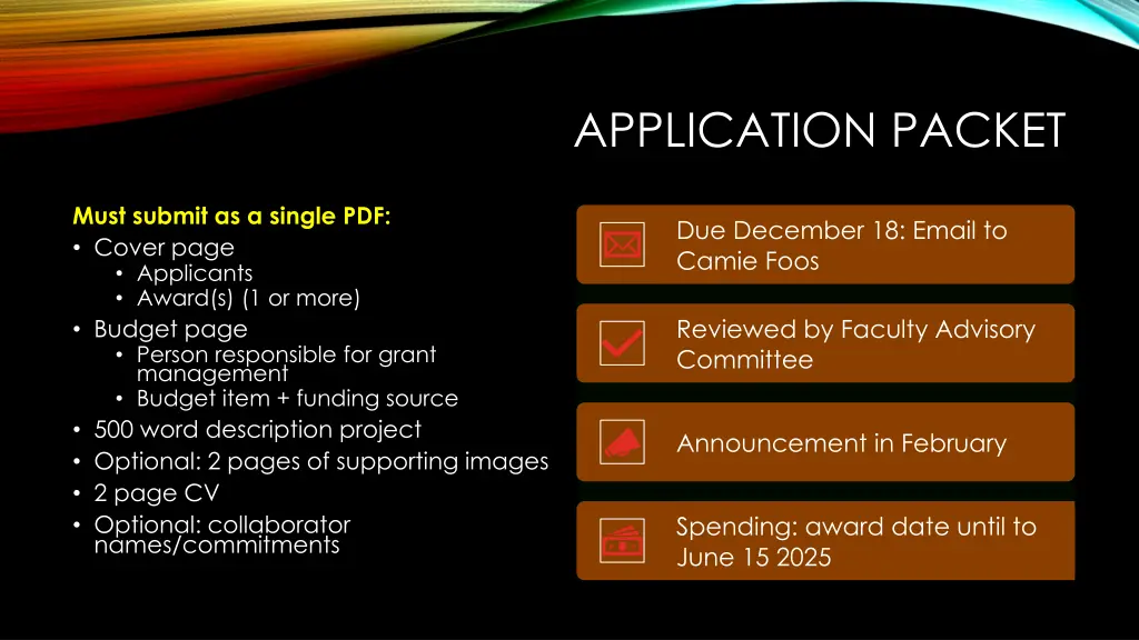 application packet