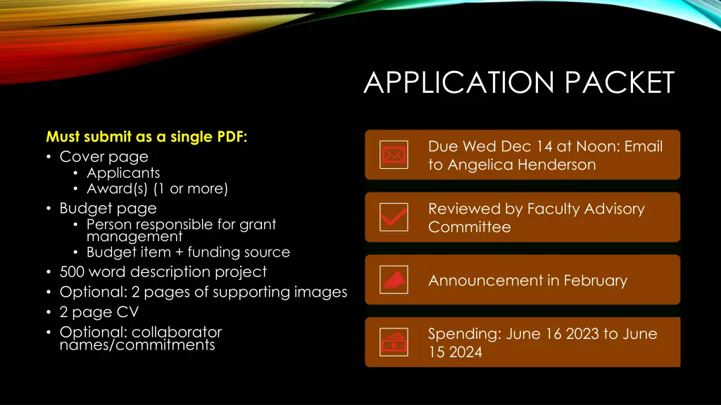 application packet