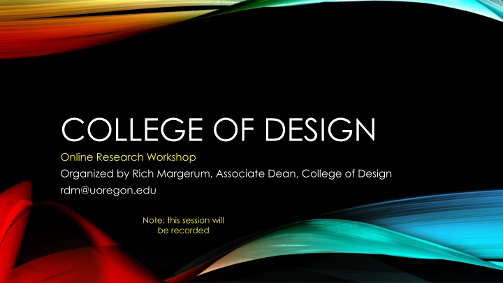 college of design online research workshop